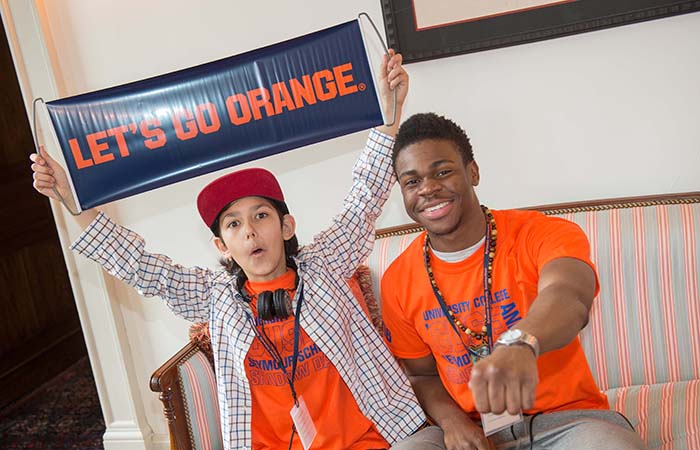 Shadow Day students displayed in a new window